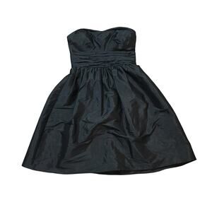 Eliza J Strapless Black Fit Flare Midi Dress Womens 4 Cocktail Party Elegant